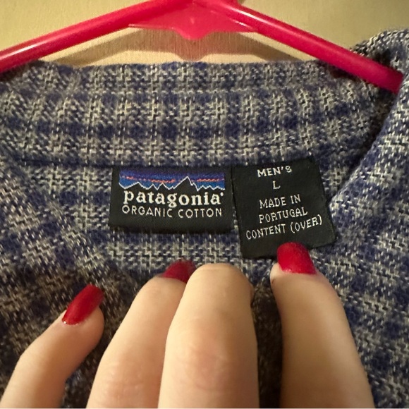 Patagonia Blue Flannel Mens L - Picture 5 of 6